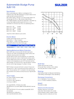 Vuilwaterpompen Sulzer XJS 110 D-195