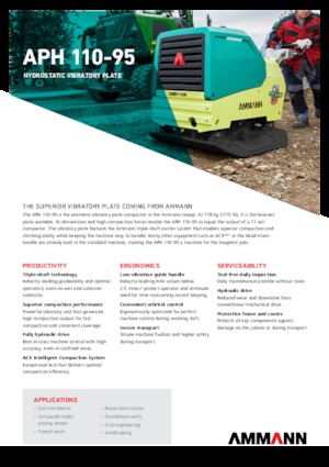 Omkeerbare Trilplaten Ammann APH 110-95 Totmann