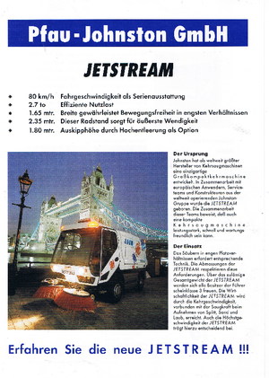 Veegwagens, met zuigmond rechts Pfau-Johnston KSA 625