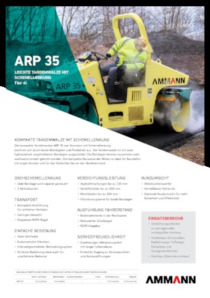 Tandemtrilwalsen Ammann ARP 35
