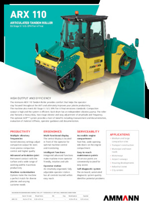 Tandemtrilwalsen Ammann ARX 110 St V