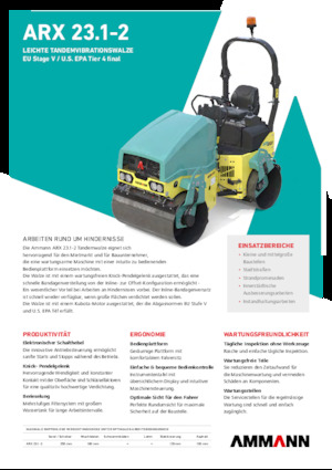 Tandemtrilwalsen Ammann ARX 23.1-2