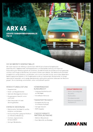 Tandemtrilwalsen Ammann ARX 45