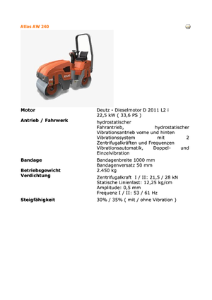 Tandemtrilwalsen Atlas AW 240