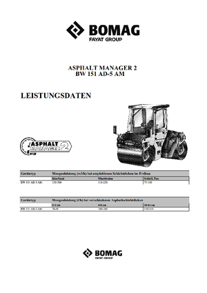 Tandemtrilwalsen Bomag BW 151 AD-5 AM