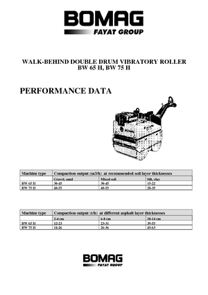 Tandemtrilwalsen Bomag BW 65 H E-Start