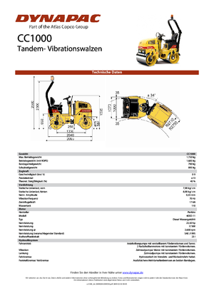 Tandemtrilwalsen Dynapac CC 1000