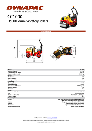 Tandemtrilwalsen Dynapac CC 1000