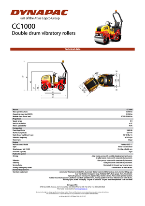 Tandemtrilwalsen Dynapac CC 1000