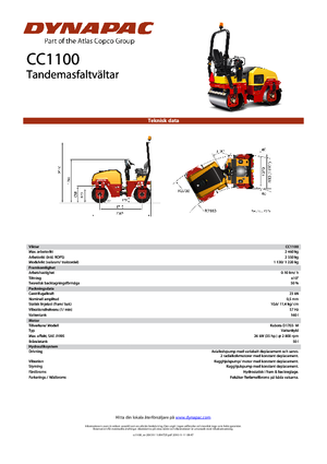 Tandemtrilwalsen Dynapac CC 1100