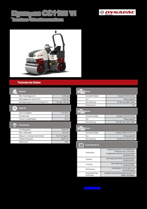 Tandemtrilwalsen Dynapac CC 1100 VI