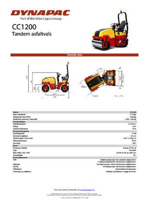 Tandemtrilwalsen Dynapac CC 1200