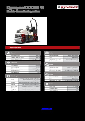 Tandemtrilwalsen Dynapac CC 1200 VI 