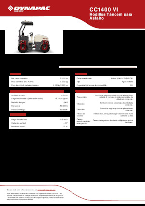 Tandemtrilwalsen Dynapac CC 1400 VI
