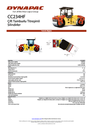Tandemtrilwalsen Dynapac CC 234 HF