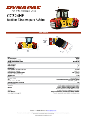 Tandemtrilwalsen Dynapac CC 324 HF