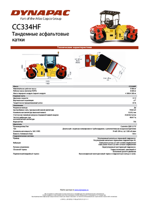 Tandemtrilwalsen Dynapac CC 334 HF