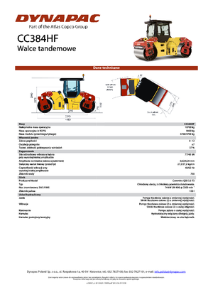 Tandemtrilwalsen Dynapac CC 384 HF