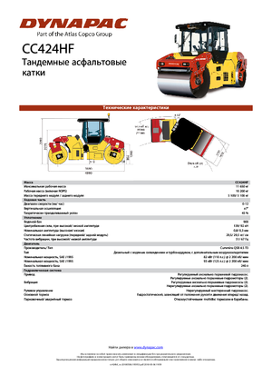 Tandemtrilwalsen Dynapac CC 424 HF