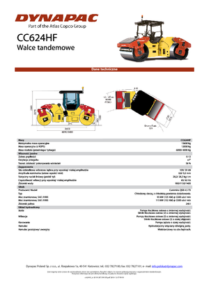 Tandemtrilwalsen Dynapac CC 624 HF