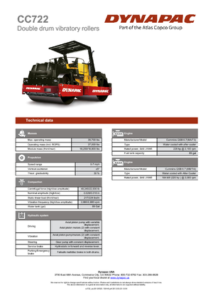 Tandemtrilwalsen Dynapac CC 722