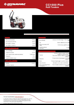 Tandemtrilwalsen Dynapac CC1000 Plus