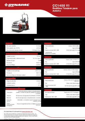Tandemtrilwalsen Dynapac CC1400 VI