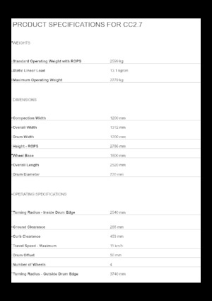Tandemtrilwalsen Caterpillar CC2.7