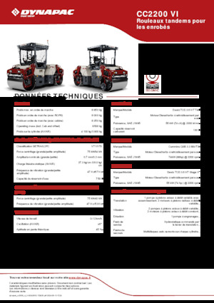 Tandemtrilwalsen Dynapac CC2200 VI