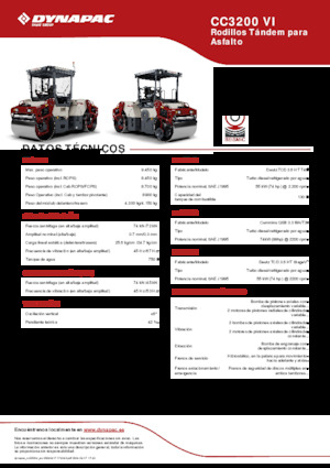 Tandemtrilwalsen Dynapac CC3200 VI
