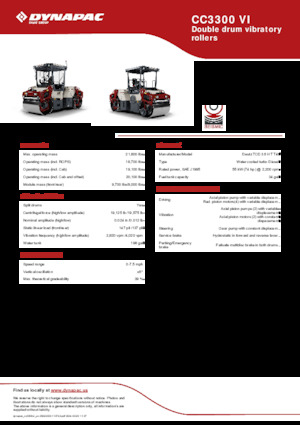 Tandemtrilwalsen Dynapac CC3300 VI