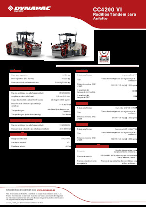 Tandemtrilwalsen Dynapac CC4200 VI