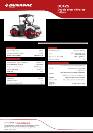 Tandemtrilwalsen Dynapac CC425