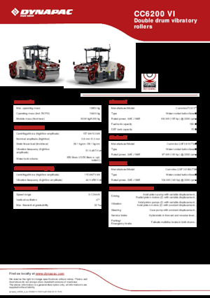 Tandemtrilwalsen Dynapac CC6200 VI