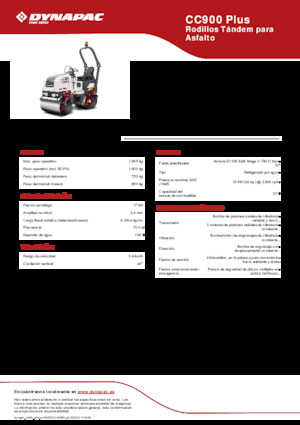 Tandemtrilwalsen Dynapac CC900 Plus