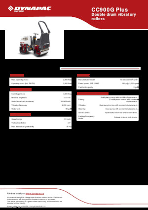 Tandemtrilwalsen Dynapac CC900G Plus