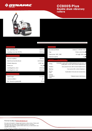 Tandemtrilwalsen Dynapac CC900S Plus