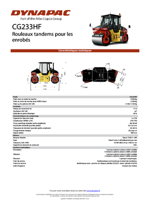 Tandemtrilwalsen Dynapac CG 233 HF