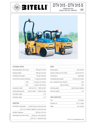 Tandemtrilwalsen Bitelli DTV 315