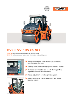 Tandemtrilwalsen Hamm DV 65 VO