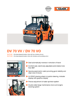 Tandemtrilwalsen Hamm DV 70 VO
