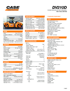 Tandemtrilwalsen Case DV210D HF