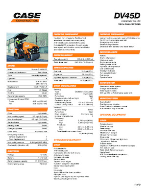 Tandemtrilwalsen Case DV45D