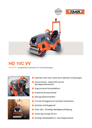 Tandemtrilwalsen Hamm HD 10C VV