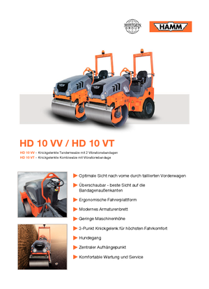 Tandemtrilwalsen Hamm HD 10 VV