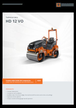 Tandemtrilwalsen Hamm HD 12 VO