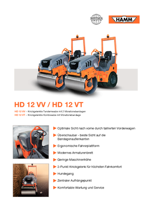 Tandemtrilwalsen Hamm HD 12 VV