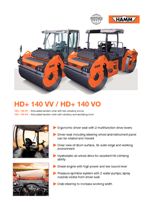 Tandemtrilwalsen Hamm HD 140 VO