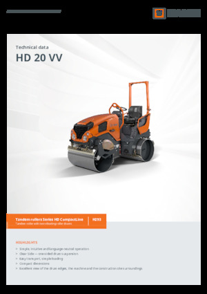 Tandemtrilwalsen Hamm HD 20 VV