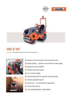 Tandemtrilwalsen Hamm HD 8 VV